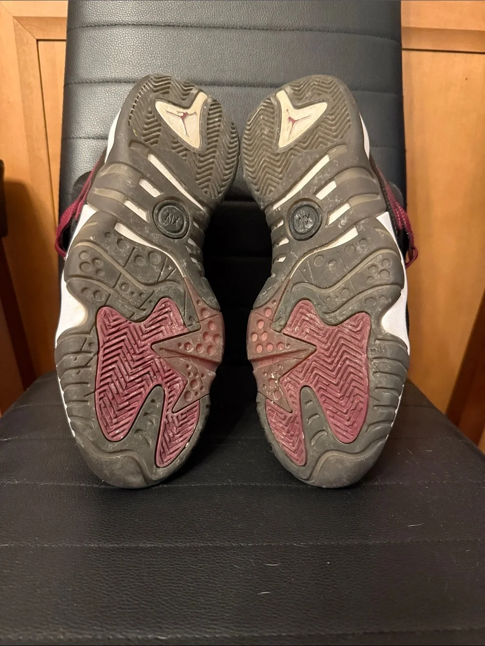 Womens Maroon and Black High-Top Sneakers